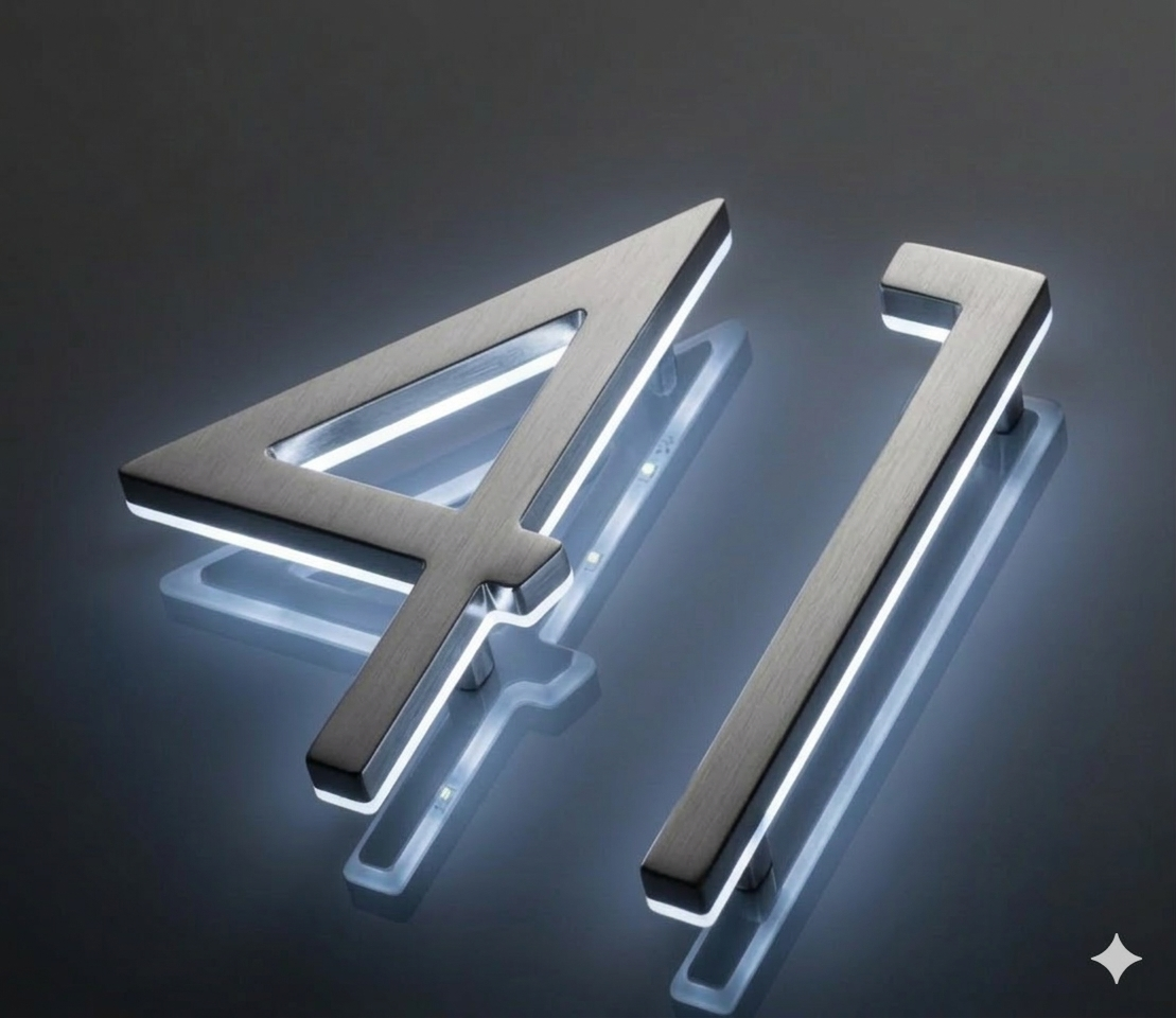 Led Number Sign Parts Custom LED Address Numbers Australia | Bungalow Signs