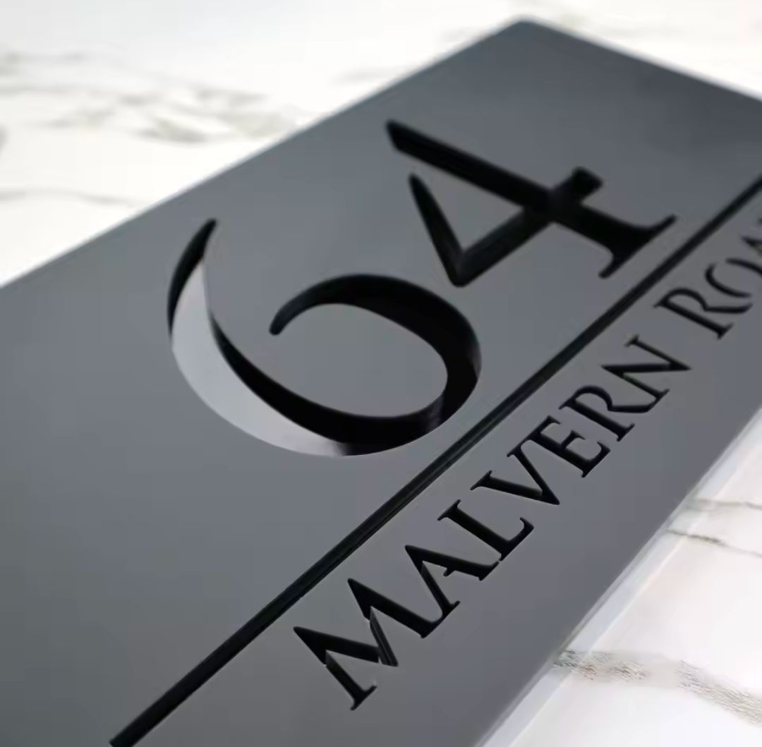 Custom Acrylic Address Signs Australia | House Number Signs | Bungalow Signs