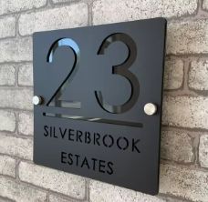 Square Acrylic Address Sign