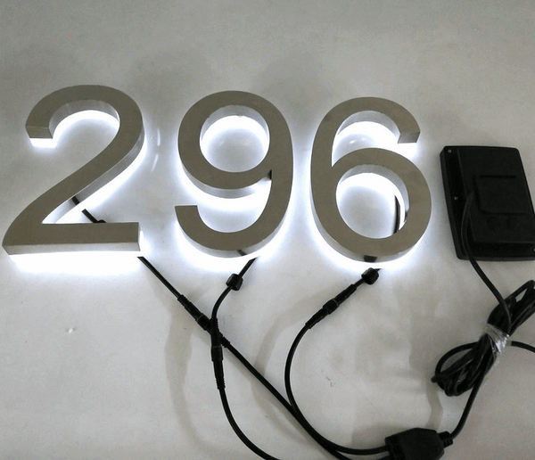 Solar 16cm Metal LED House Numbers