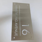 Stainless steel address plate