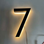 Solar 16cm Metal LED House Numbers - Each