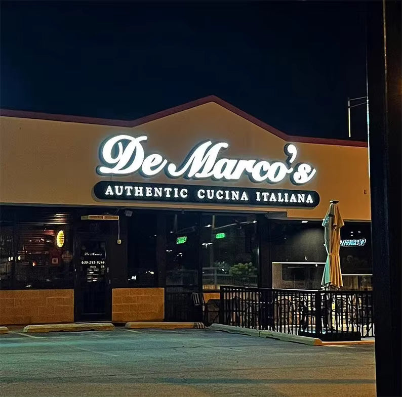 Business Acrylic LED Advertising Custom Logo and Letters Sign