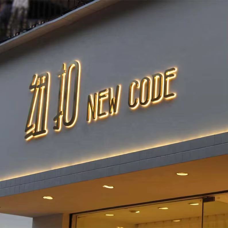 Business Acrylic LED Advertising Custom Logo and Letters Sign