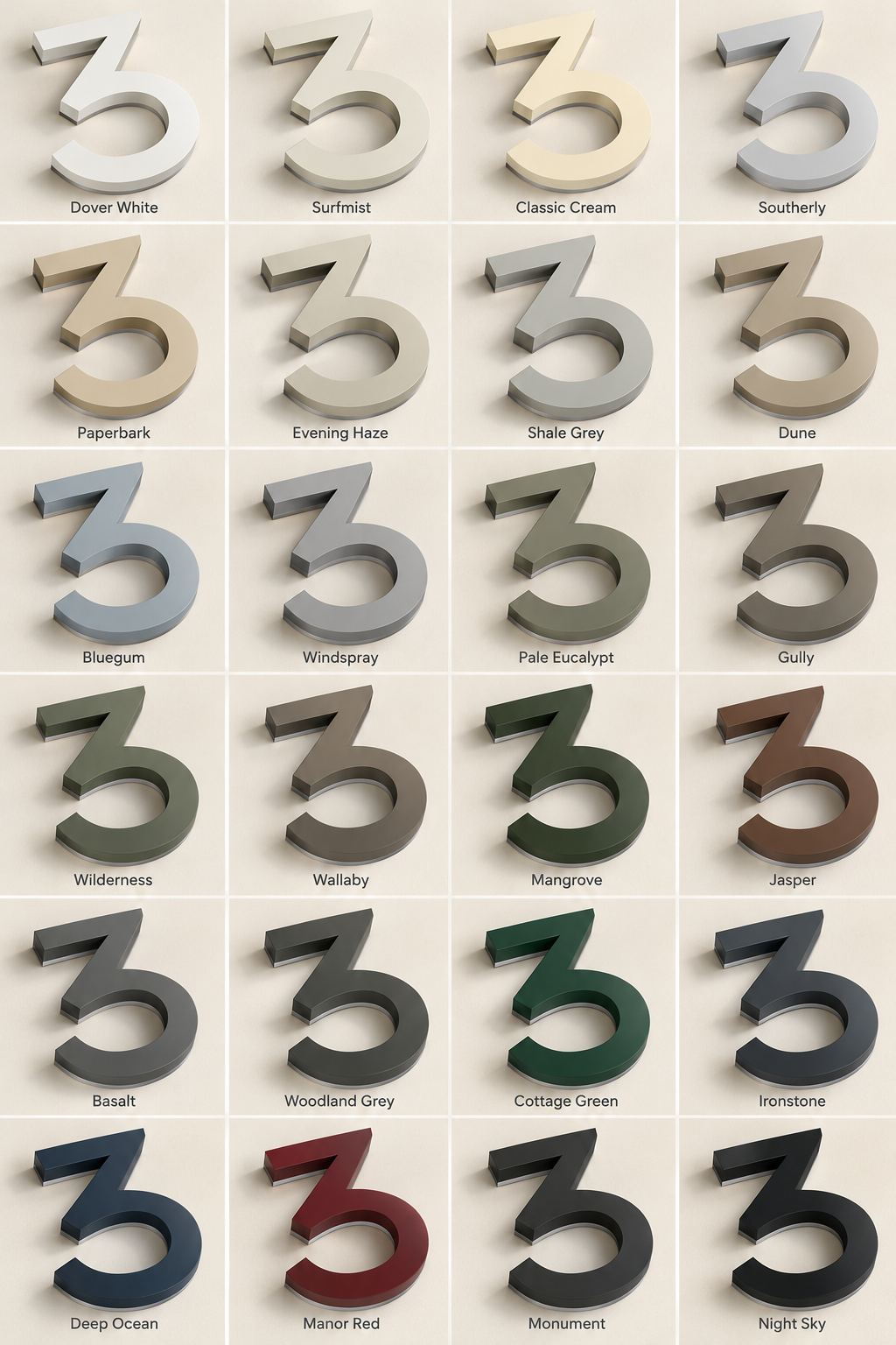 Solar Metal LED House Numbers