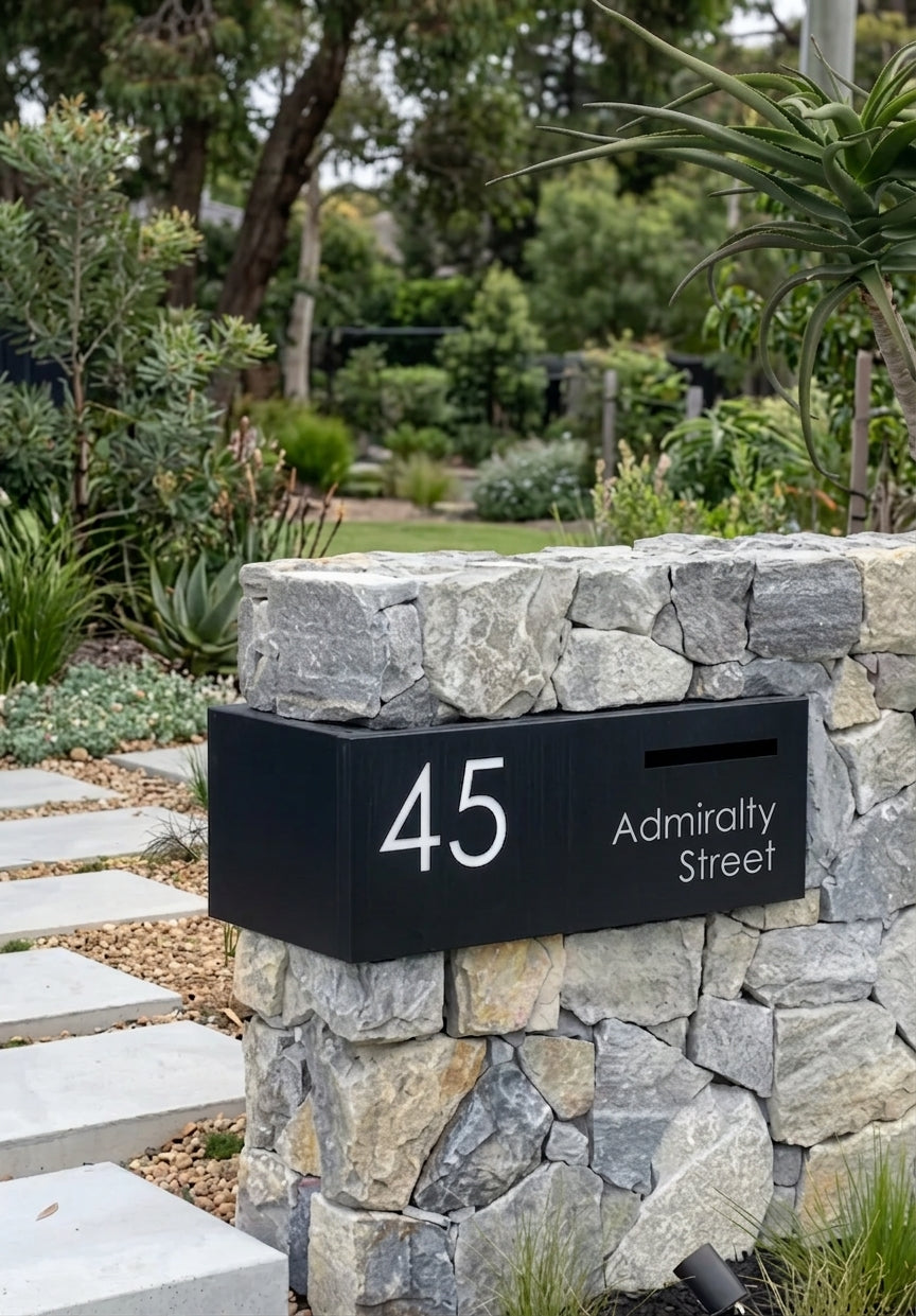 Custom Rectangle LED Stainless Steel Brick in Mailbox