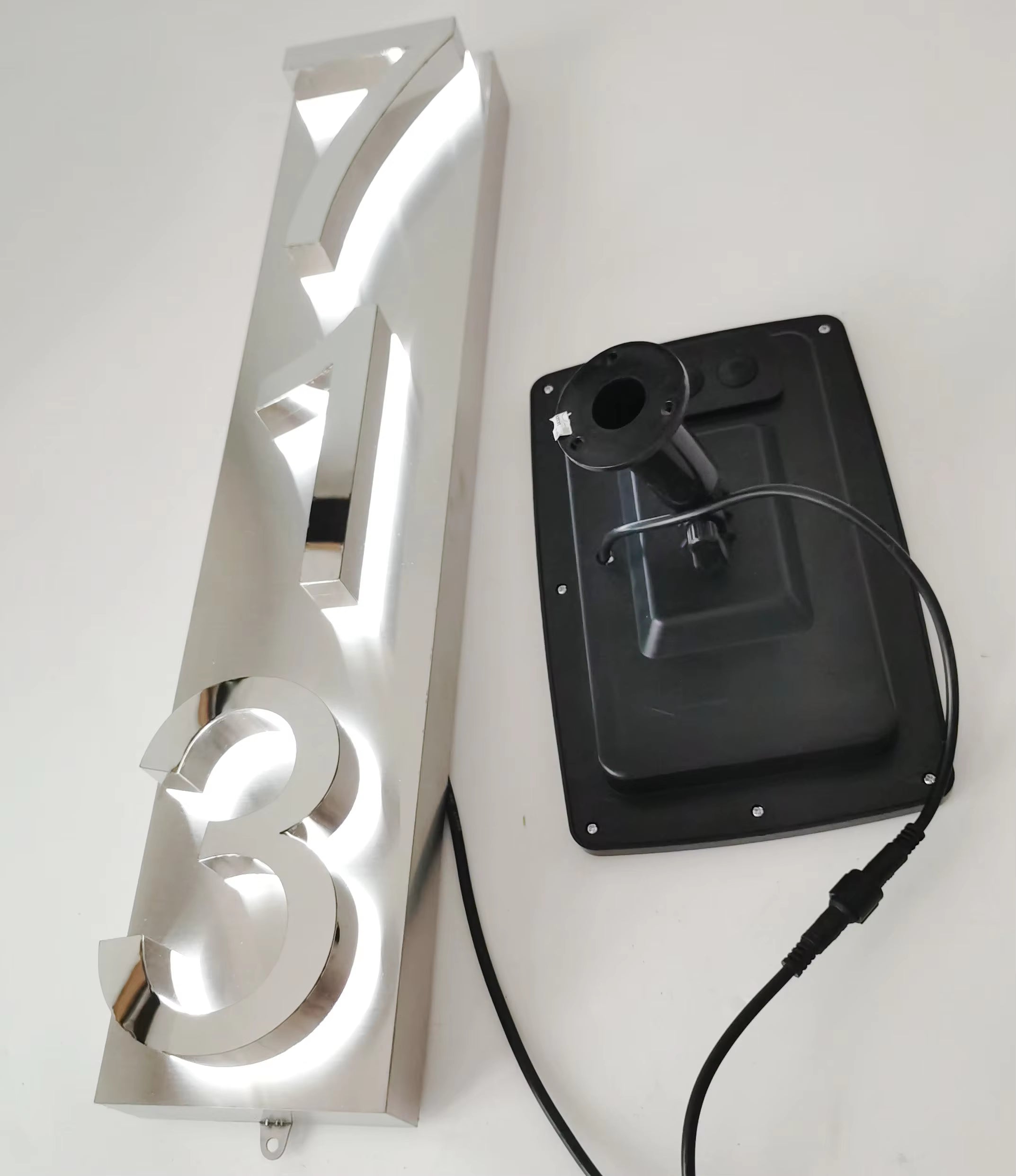 Solar 12.5cm Metal LED House Numbers - Each