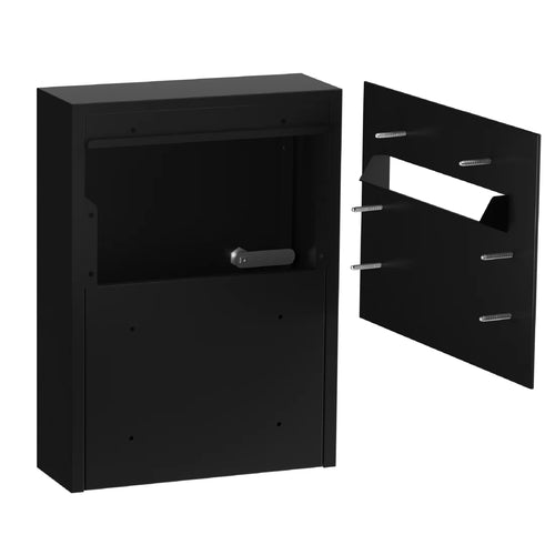 Black Mima Slimline Modern Mailbox