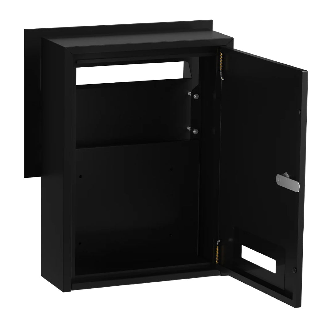 Black Mima Slimline Modern Mailbox