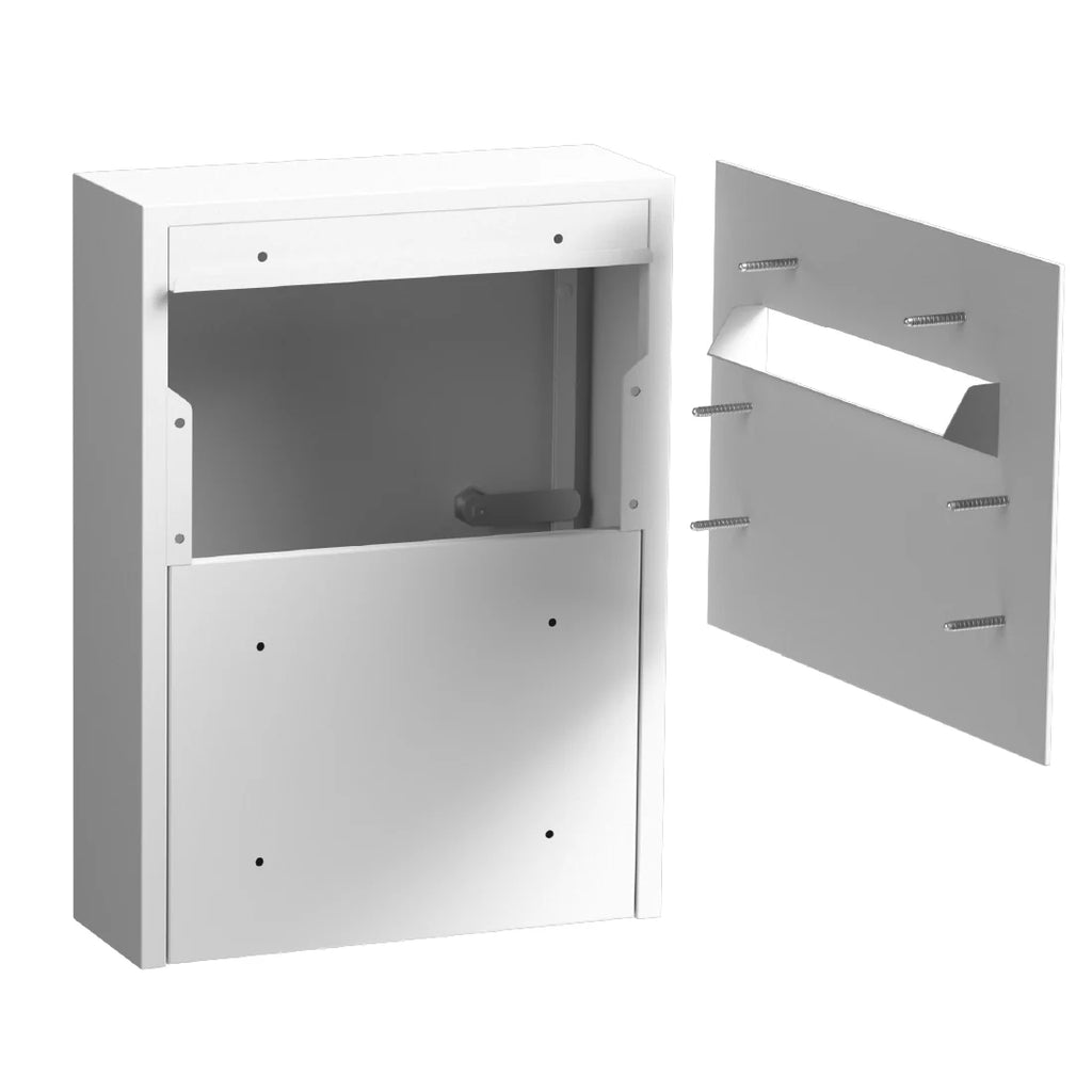White Mima Slimline Modern Mailbox