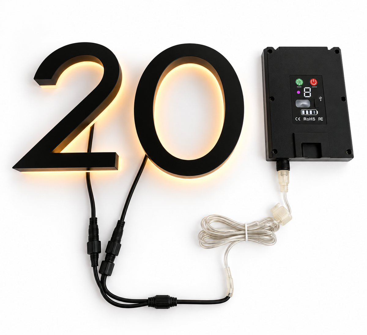 Solar Metal LED House Numbers