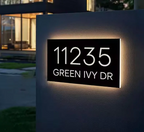 Floating Metal House Sign - Mock up