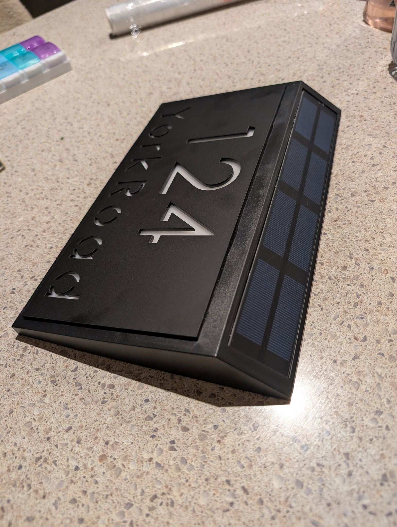 Solar Custom Acrylic House/Letterbox Sign - Modern