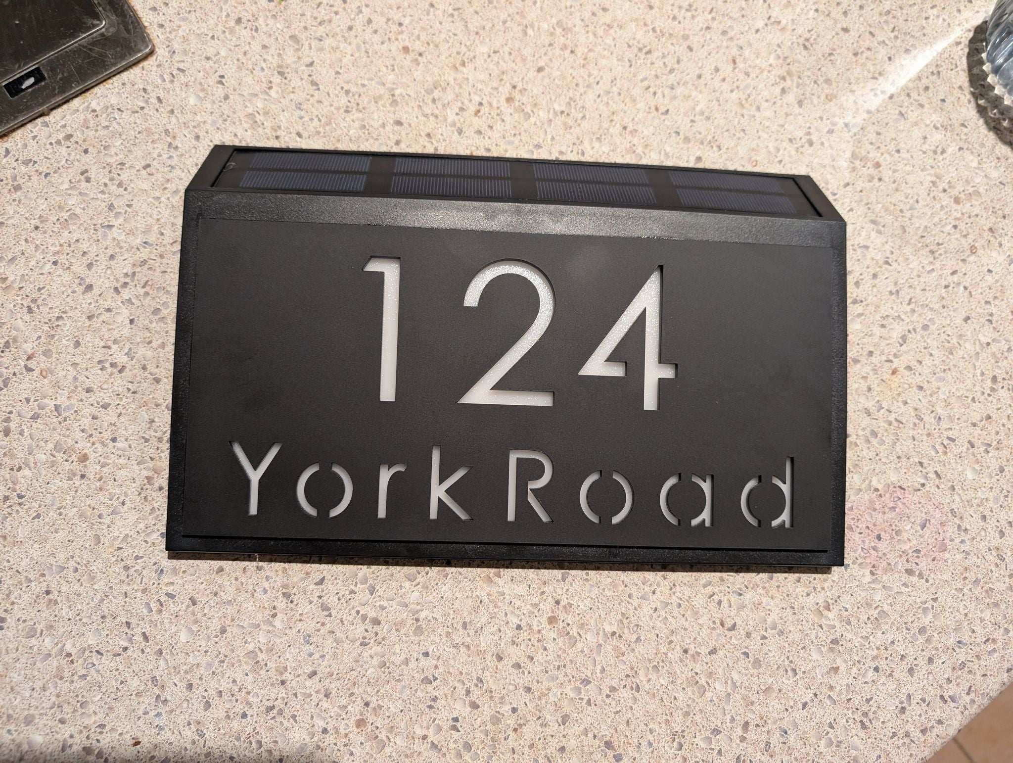 Solar Custom Acrylic House/Letterbox Sign - Modern