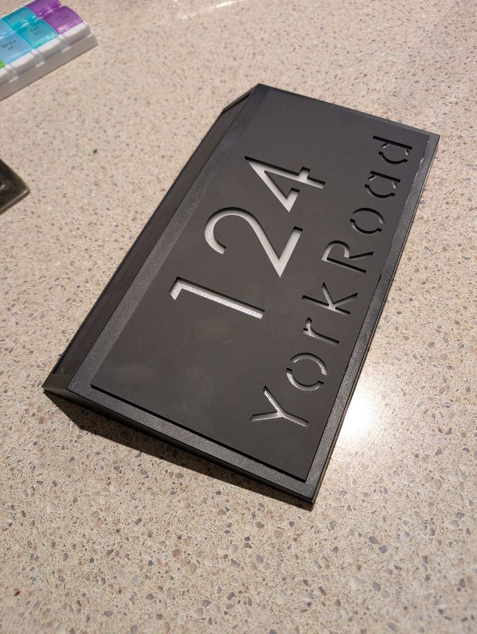 Solar Custom Acrylic House/Letterbox Sign - Modern