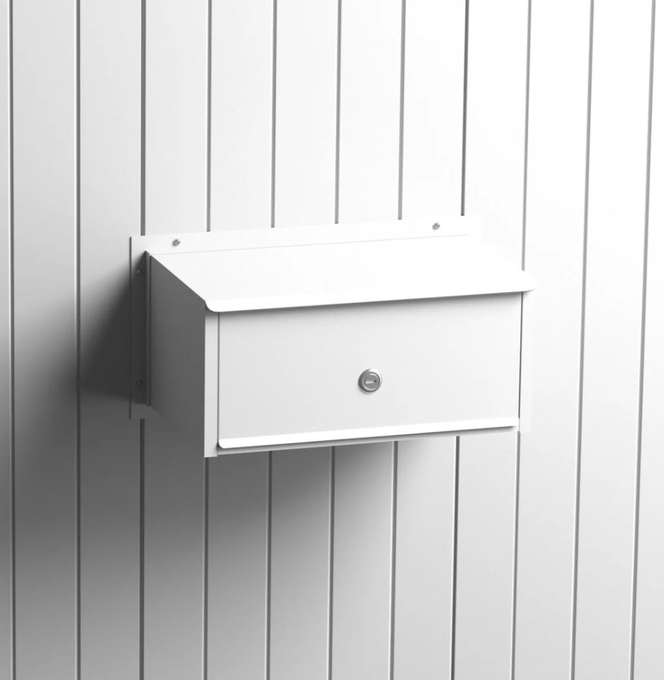 White Burung mailbox